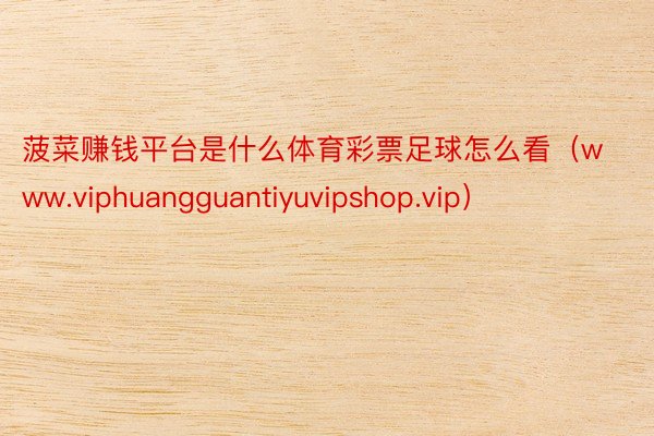 菠菜赚钱平台是什么体育彩票足球怎么看（www.viphuangguantiyuvipshop.vip）